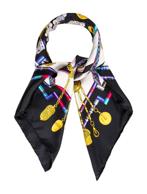 hermes black scarves